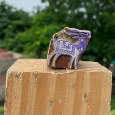 Pack of 5 Hand-Carved Wooden Deer Block Prints Hand Made Block Paper & Fabric Print Stamp Handmade Sheesham Wooden Block Print Stamp