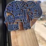 Hand carved Wooden Elephant Block Print – Traditional Indian Printing Stamp Handmade Sheesham Wooden Paper and Fabric Block Stamp