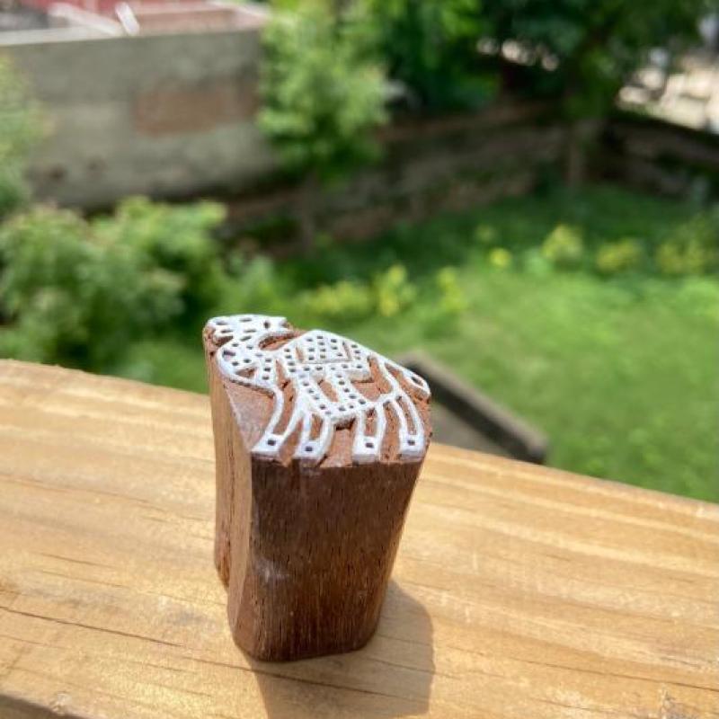 Pack of 5 Hand-Carved Animal Design Wooden Block Prints Handmade Block Paper & Fabric Print Stamp Handmade Sheesham Wooden Block Print Stamp