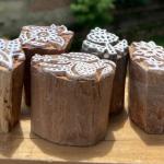 Hand-Carved Wooden Leaf & Floral Block Prints Handmade Block Paper, Fabric Print Stamp
