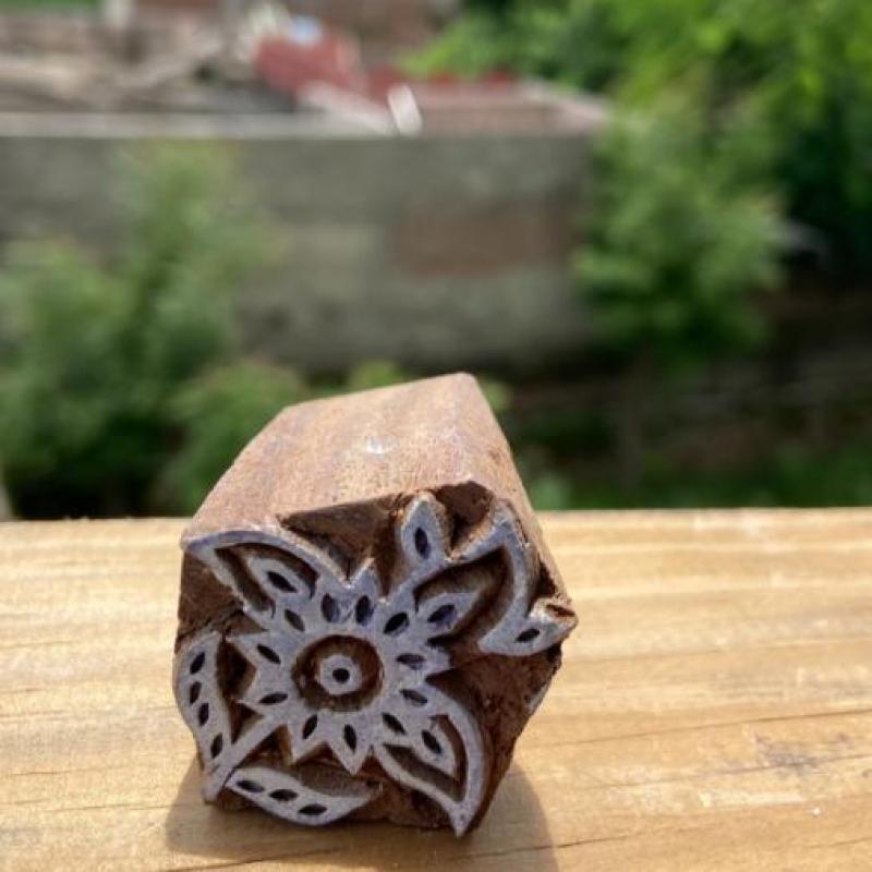 Hand-Carved Wooden Leaf & Floral Block Prints Handmade Block Paper, Fabric Print Stamp