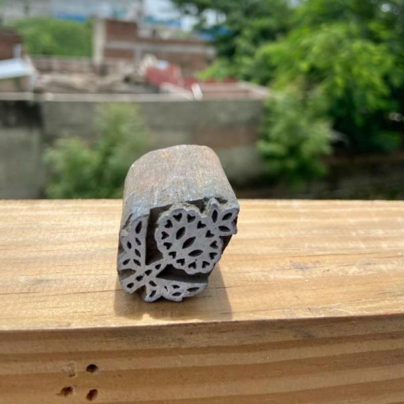 Hand-Carved Wooden Leaf & Floral Block Prints Handmade Block Paper, Fabric Print Stamp