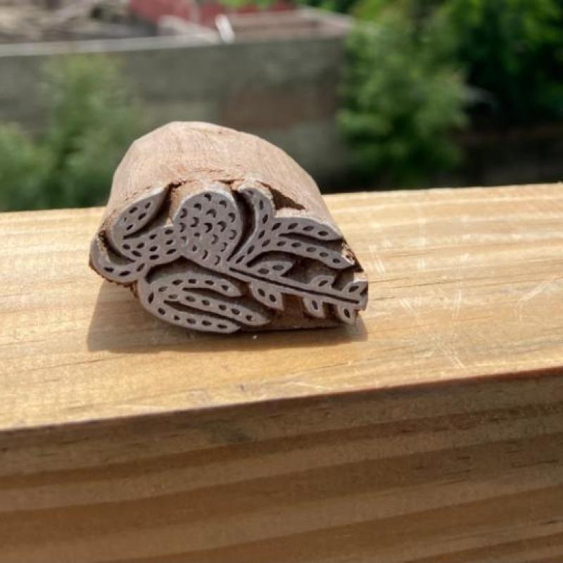 Hand-Carved Wooden Leaf & Floral Block Prints Handmade Block Paper, Fabric Print Stamp
