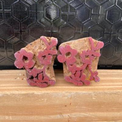 Pack of 2 Floral Hand carved Wooden Block Prints for Paper Fabric & Crafts Printing Handmade Sheesham Wooden Block Print Stamp