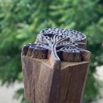 Floral Hand-Carved Wooden Block Print Stamp For Paper, Fabric & Craft Printing Stamp