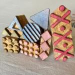 Handcarved Mixed-Shape Stamp Bundle | Artisan Wood Blocks for Modern Textile Printing & Pottery